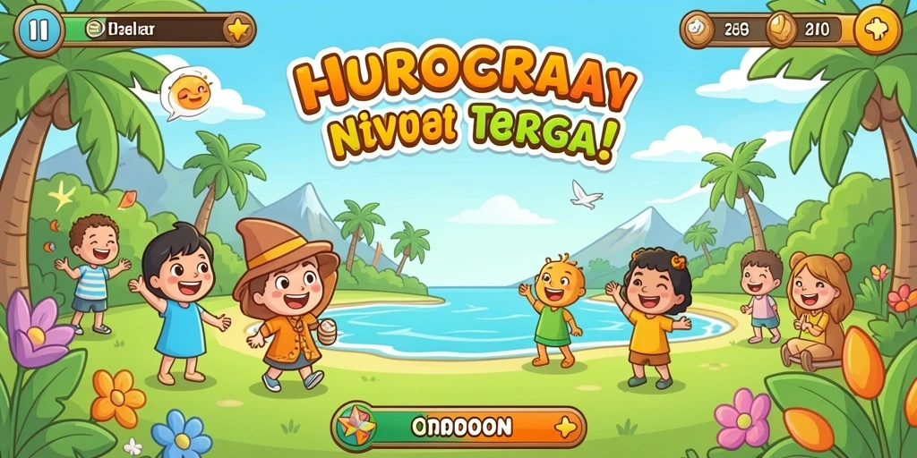 Tangkapan layar dari level terbaru dengan grafis yang memukau.